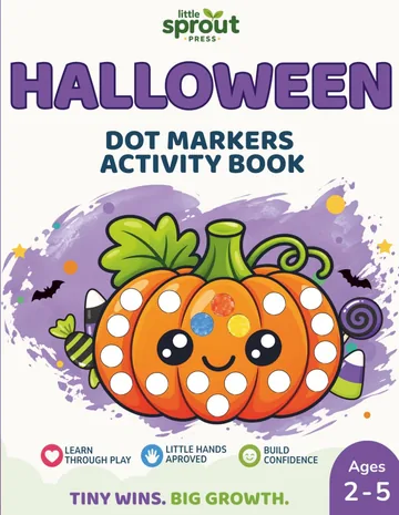 Halloween Dot Markers Activity Book by Little Sprout Press, Activity Book book cover